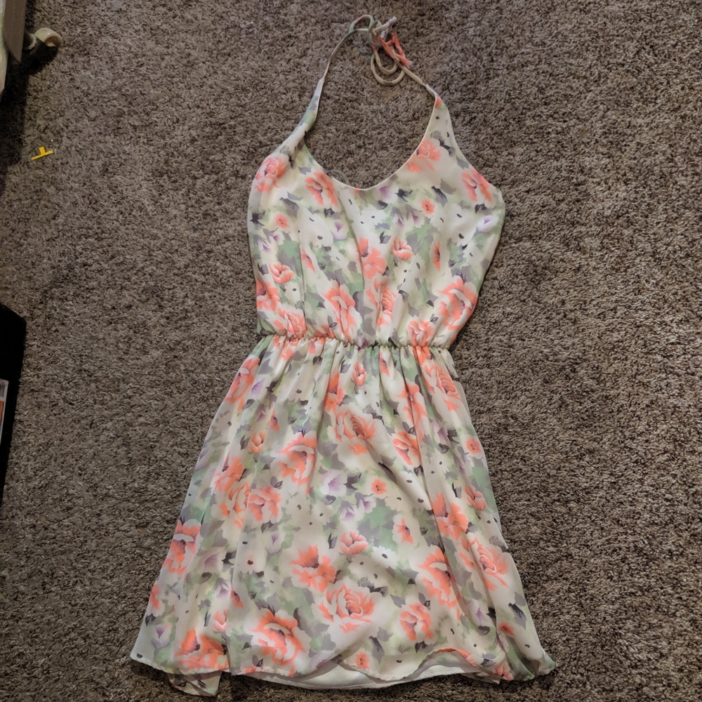 Flower halter dress